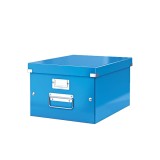 Cutie depozitare carton laminat pliabila cu capac 280 x 200 x 370 mm Leitz WOW Click&amp;Store albastru