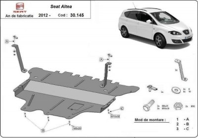 Scut motor metalic Seat Altea Cutie Manuala 2012-prezent foto