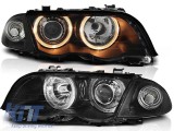 Set de faruri tuning cu ochi de &icirc;nger halogen, potrivit pentru BMW 3 E46 05.1998-08.2001 sedan/combinate, stanga si dreapta Performance AutoTuning