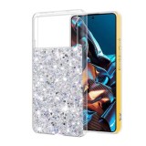 Husa pentru Xiaomi Poco X6 Pro - Techsuit Sparkly Glitter - White