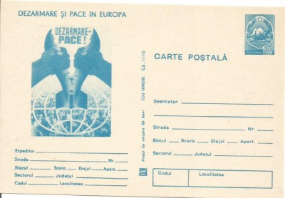 carte postala -DEZARMARE SI PACE foto