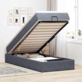 VidaXL Cadru de pat otoman cu saltea catifea gri &icirc;nchis 90x200cm 3311160