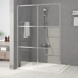 VidaXL Paravan duș walk-in argintiu 140x195 cm sticlă ESG transparentă