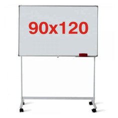 Tabla magnetica pe stand mobil 90x120 cm, 1 fata, Premium (5 ani garantie)