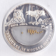 Moneda Fiji 10 Dolari 2012 - KM#460 PROOF ( cu bilute de aur in capsula )