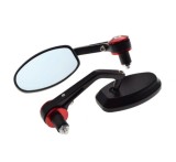 Set 2 oglinzi, montaj capat ghidon, culoare negru/rosu Cod Produs: MX_NEW LU0221