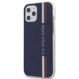 Cumpara ieftin Husa Cover US Polo TPU Tricolor Vertical Stripes pentru iPhone 12 Pro Max Navy, U.S. Polo