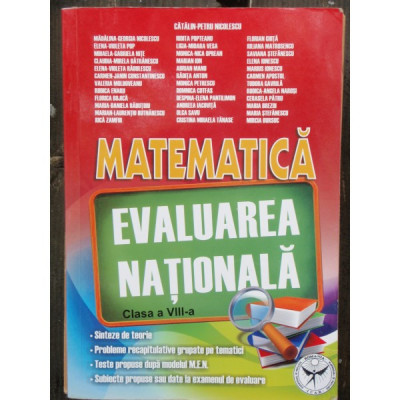 Matematica evaluarea nationala , Editura Niculescu foto