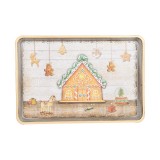 Cumpara ieftin Tava Craciun melamina multicolora 32x22x2 cm