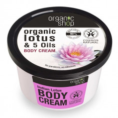 Crema de corp Indian Lotus, 250ml, Organic Shop