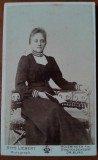 Fotografie tip CDV, femeie, perioada interbelica