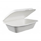 Cumpara ieftin Set 150 Caserole Biodegradabile,183x136x69 mm, Trestie de Zahar, Necompartimentate, Caserole Ecologice, Set Caserole pentru Catering, Caserole Albe, S, Side Grup