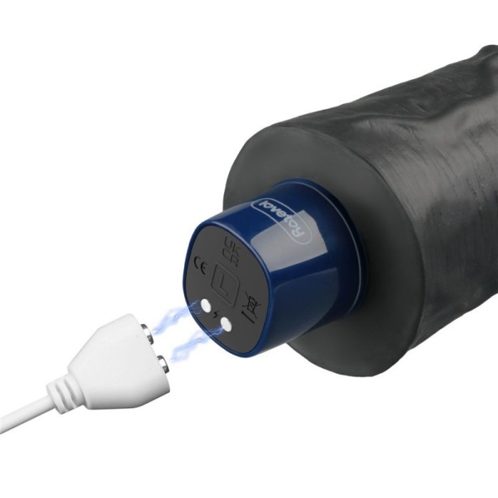 Vibrator 9.5&quot; REAL SOFTEE Rechargeable (Black) 23cm