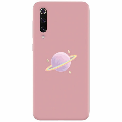 Husa silicon pentru Xiaomi Mi 9, Saturn On Pink foto