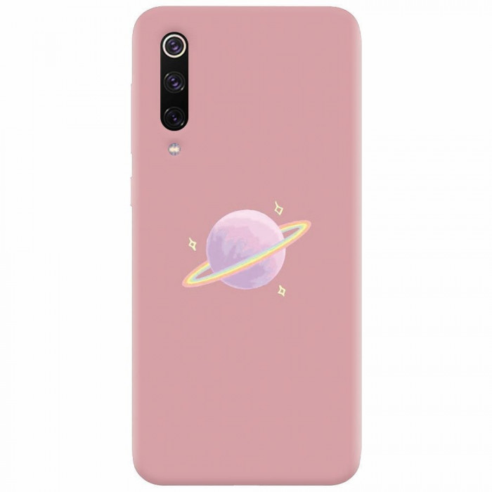 Husa silicon pentru Xiaomi Mi 9, Saturn On Pink