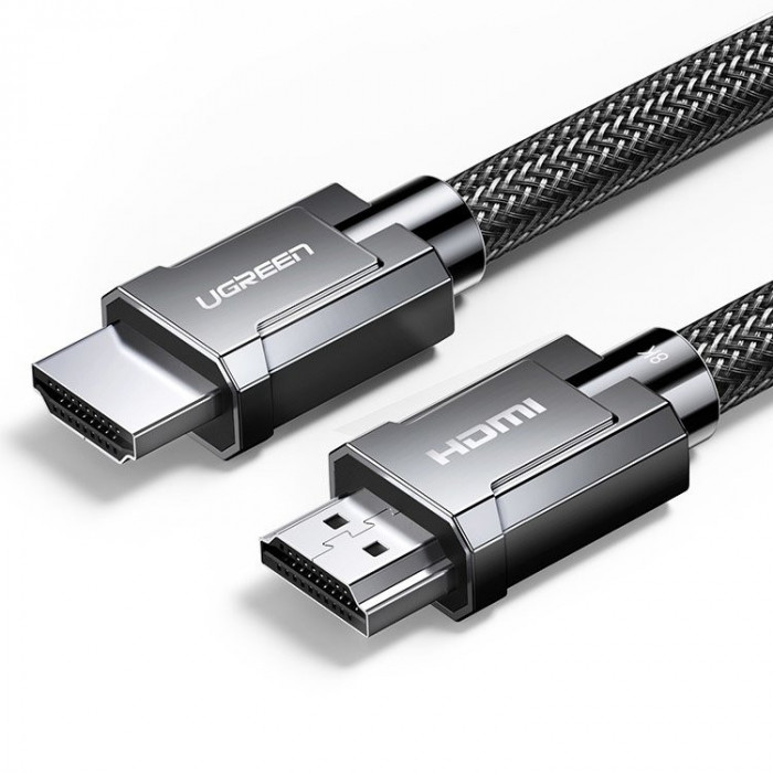 Cablu Ugreen Cablu HDMI 2.1 8K 60 Hz / 4K 120 Hz 3D 48 Gbps HDR VRR QMS ALLM EARC QFT 2 M Gri (HD135 70321)
