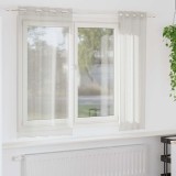 Perdele cu perdele 2 pcs Crem 140 x 175 cm Poliester