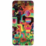 Husa silicon pentru Xiaomi Mi 9, Abstract Colorful Shapes