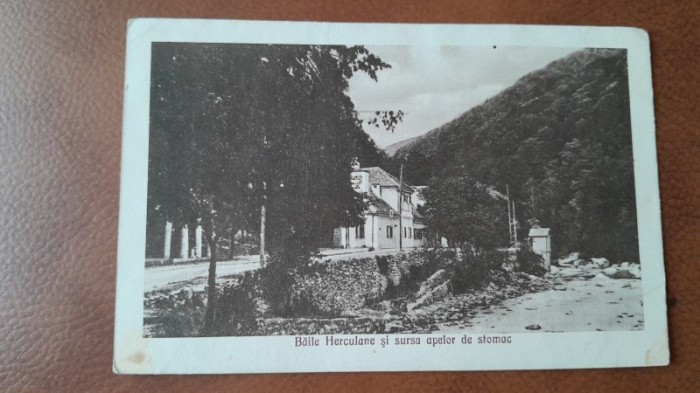 Carte postala, Baile Herculane si sursa apelor de stomac, 1926