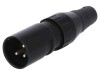 Conector XLR 3-Pin Tata DELTRON 709-0300 pentru Cablu, 15A, Argintat