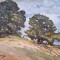 Traian SAVOPOL (1899-1986)-Arbori pe deal, pictură &icirc;n ulei, licitată (1925)