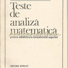 Teste De Analiza Matematica - Gheorghe-Adalbert Schneider