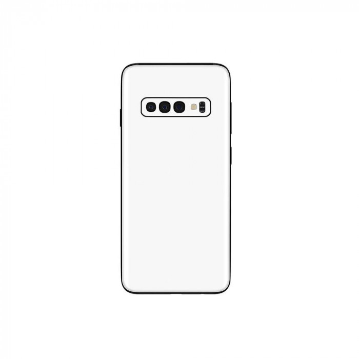 Set Folii Skin Acoperire 360 Compatibile cu Samsung Galaxy S10 Plus (SET 2) - ApcGsm Wraps Color White Matt