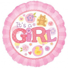 Balon botez folie metalizata 43cm Jucarioare Its A Girl foto