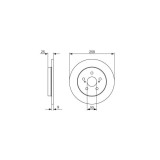 Disc frana Bosch 0986479721, parte montare : punte spate