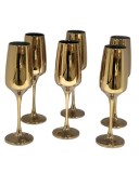 Set 6 pahare sampanie, Glass with Class, Gold