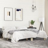 VidaXL Cadru de pat, stejar sonoma, 160x200cm, lemn prelucrat și metal