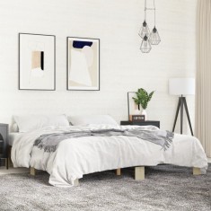 vidaXL Cadru de pat, stejar sonoma, 160x200cm, lemn prelucrat și metal 3280228