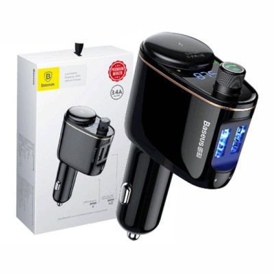 Transmitator Auto Bluetooth, Incarcator Masina - Baseus (CCHC000001) - Black foto