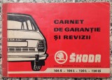 Skoda, instructiuni pentru exploatarea si intretinerea autoturismelor 105S, 105L, 120L, 120LS; Carnet de garantie si revizii