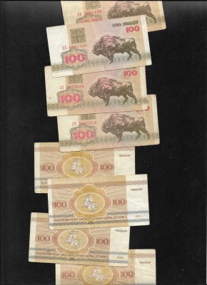 Belarus 100 ruble 1992 F-VF pret pe bucata foto