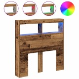 Cumpara ieftin Dulap pentru tablie cu LED Lemn vechi 100x17x102 cm