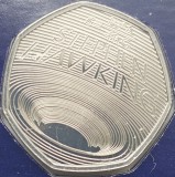 50 pence 2019 Marea Britanie, Stephen Hawking, Brilliant unc, Coincard, putina tonifiere, km#1718