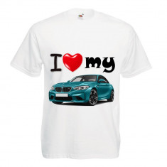 TRICOU PERSONALIZAT &amp;quot;I LOVE MY BMW&amp;quot;, tricou mesaj foto
