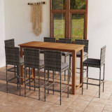 Set mobilier bar de gradina cu perne, 9 piese, gri GartenMobel Dekor, vidaXL