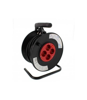 Prelungitor cu derulator cu termosiguranta 4 prize 20m 1.5mm Well foto