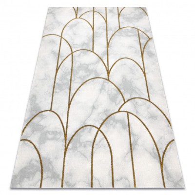 Exclusiv EMERALD covor 1016 glamour, stilat, art deco, marmură cremă / aur, 160x220 cm foto