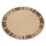 Covor sisal Floorlux rotund 20195 mais si coffee, cerc 160 cm