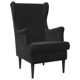 vidaXL fotoliu Negru Catifea 42029942