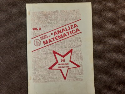 Andrei Vernescu - Analiza matematica (volumul 2) foto