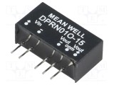 Convertor DC/DC 1W MEAN WELL - Intrare 45,6-52,8VDC, Ieşire 15VDC, 0-34mA