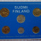 set monetarie 1980 Finlanda 5, 10, 20, 50 pennia 1, 2, Markkaa km 45-49, 57 - M1