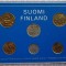 set monetarie 1980 Finlanda 5, 10, 20, 50 pennia 1, 2, Markkaa km 45-49, 57 - M1