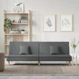 VidaXL Canapea extensibilă, gri &icirc;nchis, material textil