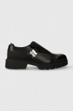 HUGO pantofi de piele Denzel barbati, culoarea negru, 50503626