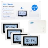 Resigilat : Termostat inteligent PNI CT440 fara fir, cu WiFi, control 4 zone prin